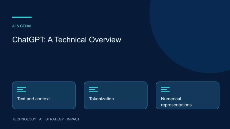 ChatGPT: A Technical Overview: Text and context, Tokenization, Numerical representations