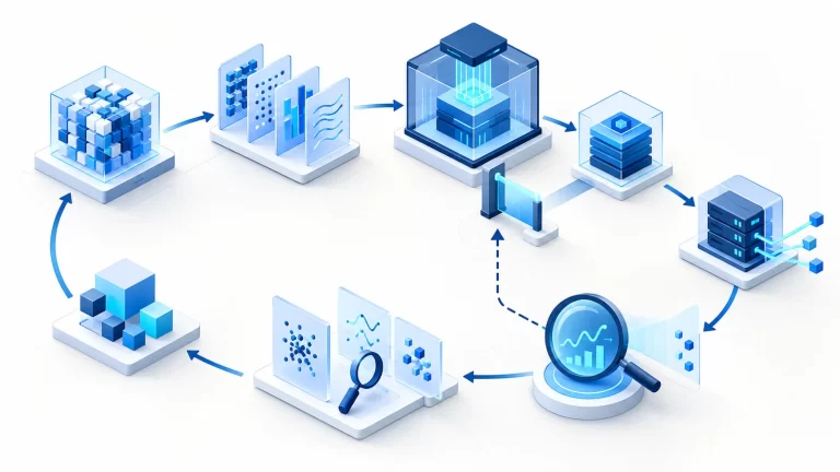 Conceptual illustration for Demystifying MLOps: From Model Development to Reliable Production